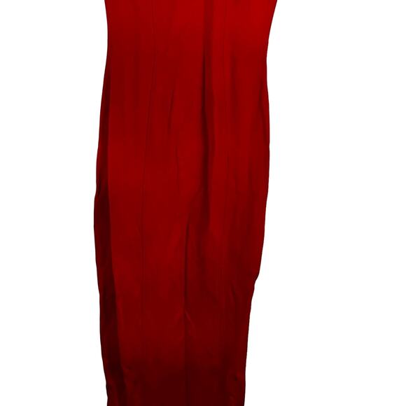 Tadashi Womens Red Cowl Neck Open Back Sleeveless Bodycon Long Dress Size S - Picture 5 of 16